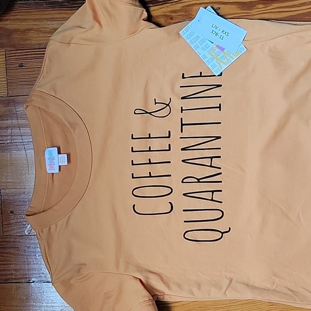 Lularoe Liv Size XXS - "Coffee and Quarentine"